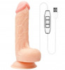 Телесный Usb-вибратор с присоской Realstuff 7.5Inch Flesh - 19 см.
