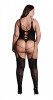 Эффектный боди-комбинезон Elara Vii Bodystocking with Open Cups, черный