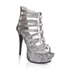 Босоножки Silver Python, серебристый
