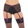 Эротические трусики-пояс с подвязками Upgrade Garter Panty, черный