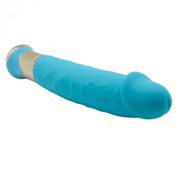 Голубой вибратор Ecstasy Deluxe Rowdy Dong - 21,5 см.