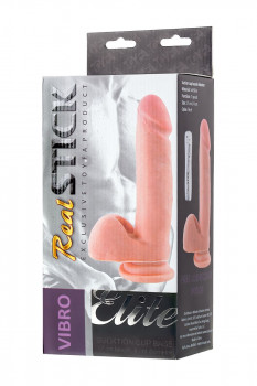 Реалистичный вибратор Toyfa RealStick Elite Vibro - 20 см.