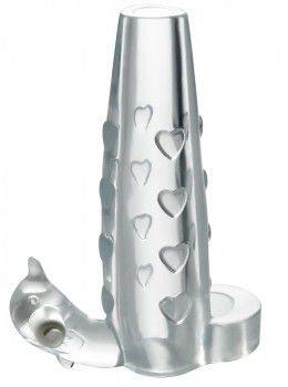 Прозрачная вибронасадка Deluxe Vibrating Penis Enhancer - 13 см.