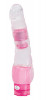 Нежный гелевый вибромассажёр Rough Ridges Pink - 20,3 см.